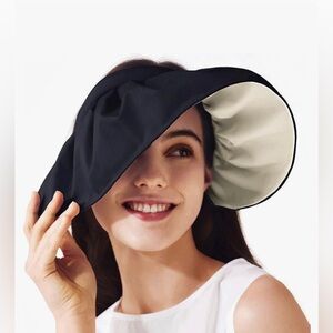 NWT! UPF 50+ Sun Visor Hat -Wide Brim UV Protection for Daily Tennis Golf Beach